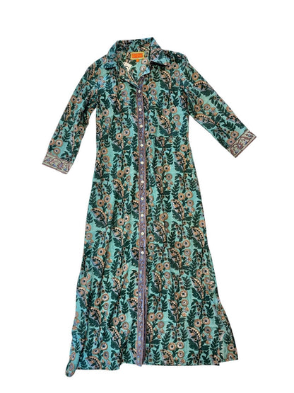 Kate Shirtdress in stalk floral print by La Plage