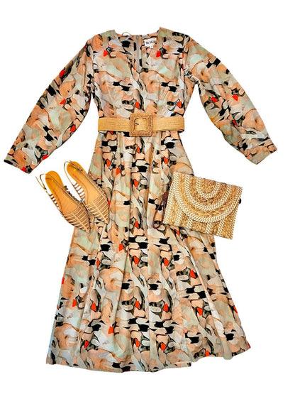 Nora Printed Maxi Dress in bandelier by Bel Kazan
