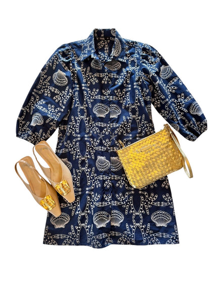 Alba Dress in navy by Maude Vivante