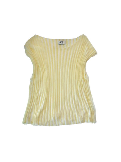 Light Weight Stripe Sweater in canarino by B-YU