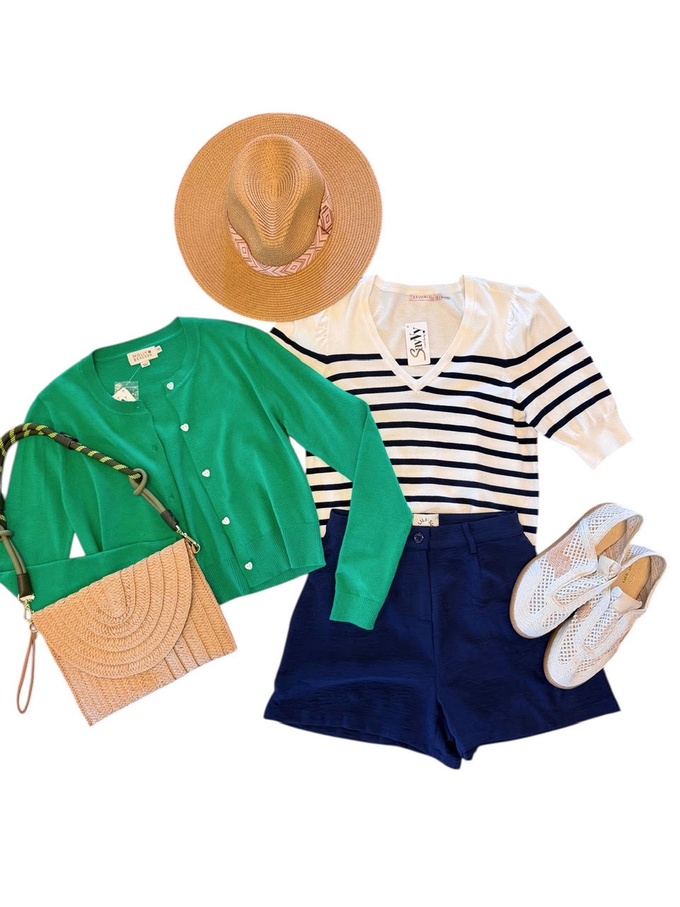 High Waisted Shorts in navy by Molly Bracken