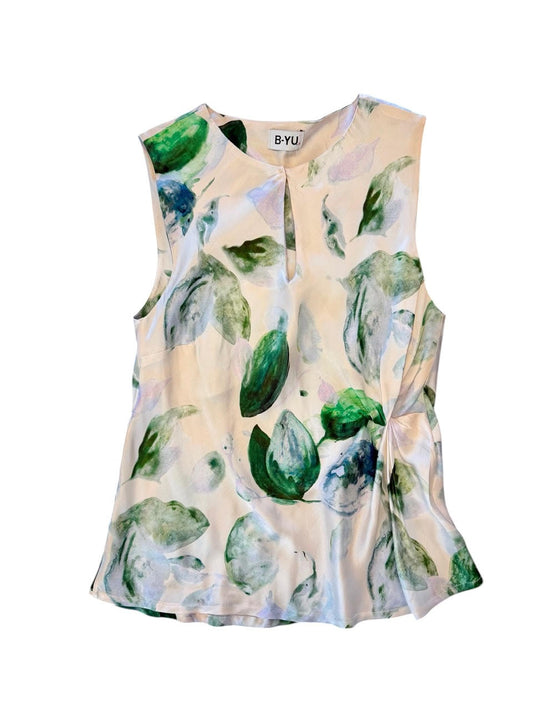 Raso Fant Printed Top in olive by B-YU