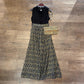 A Line Geo Shine Skirt in black by Beau & Ro