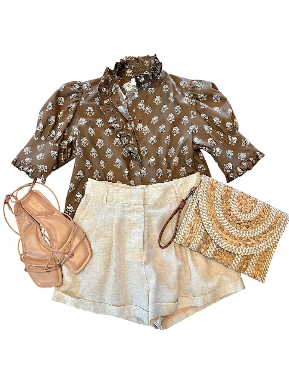 Westport Top in brown leaf by NavyBleu