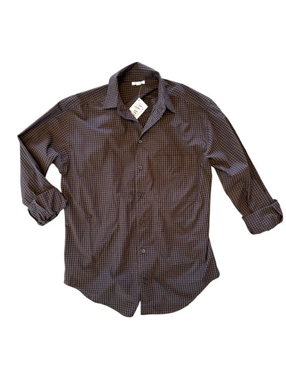 Mila Long Sleeve Button Down Wrap Top in hot toddy by Pistola