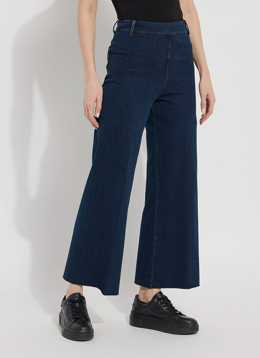 Erin Hi Waist Wide Leg Denim in indigo by Lysse