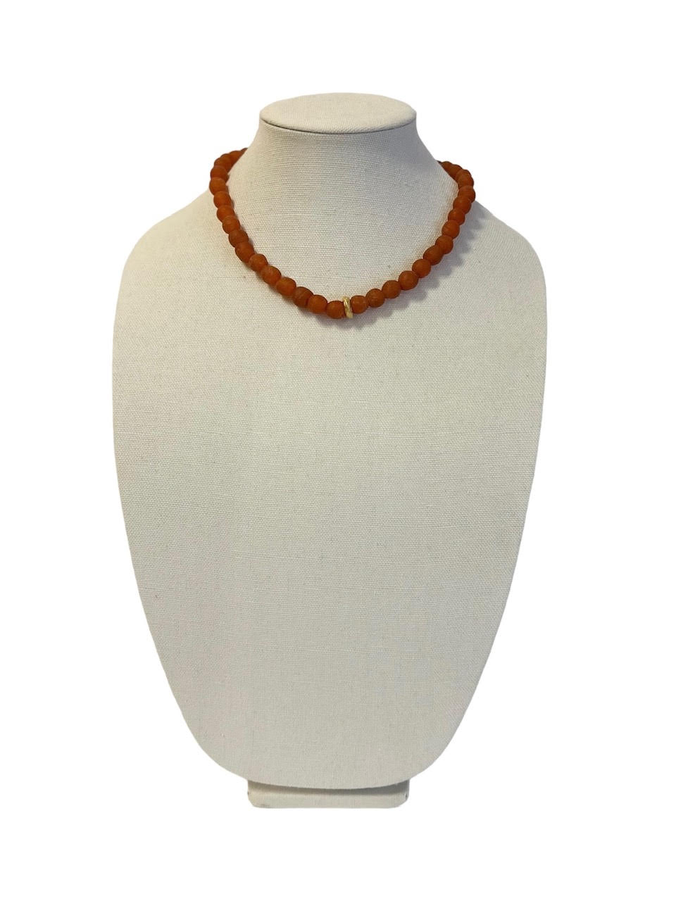 16" Glass Washer Necklace in clay by Virtue