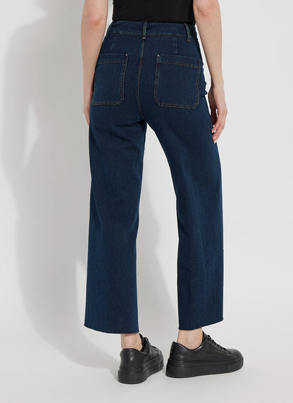 Erin Hi Waist Wide Leg Denim in indigo by Lysse