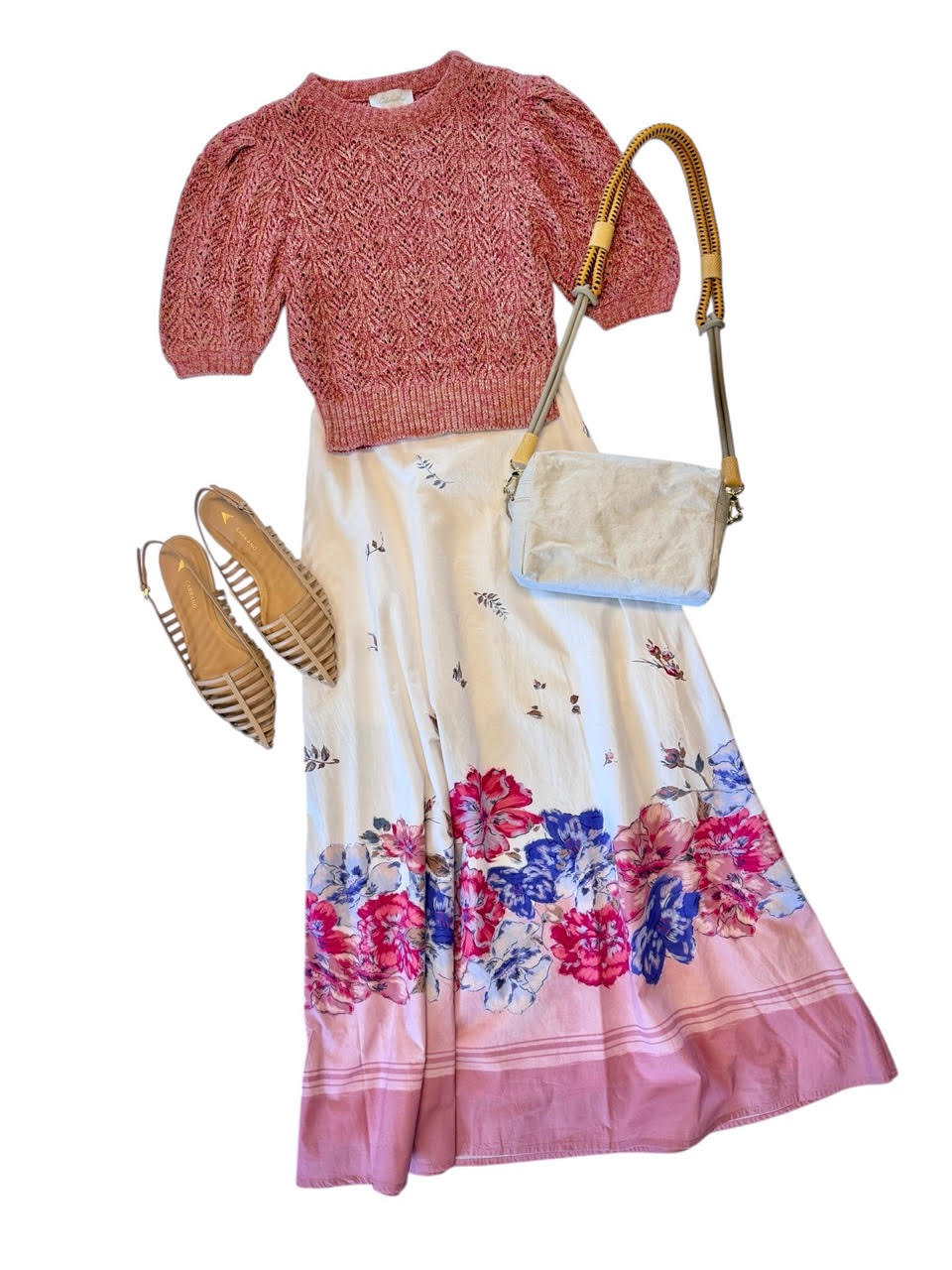 Sonnette Sweater in red bud by Cleobella