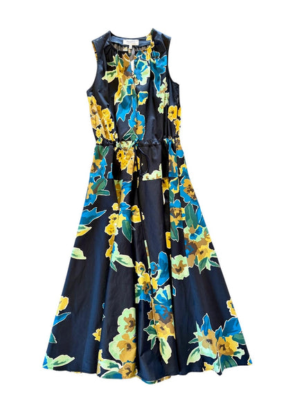 Sleeveless Printed Dress in black by Psophia