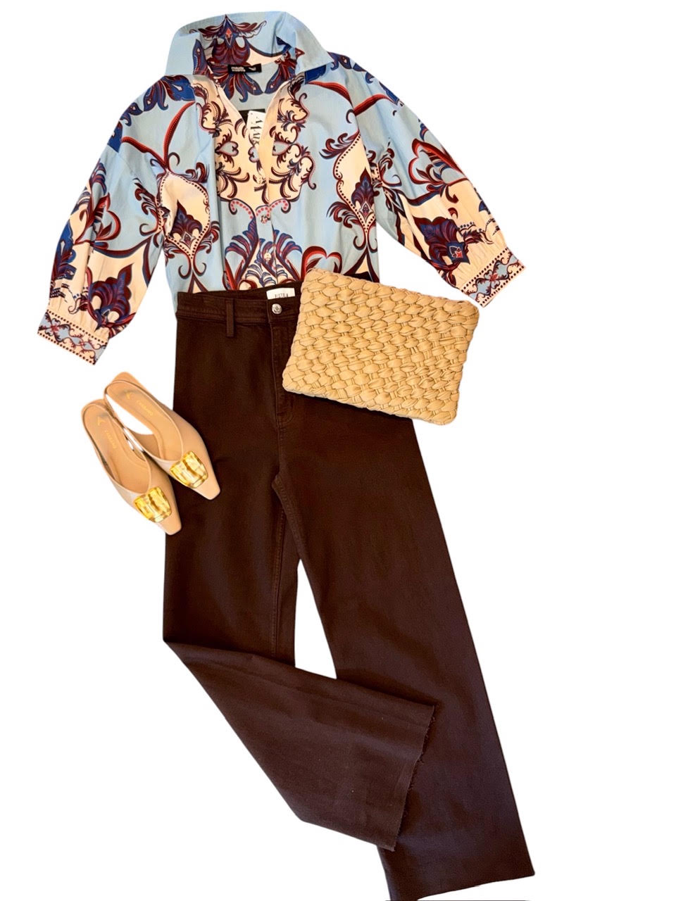 Elsa Printed Top in arabesque by Maude Vivante
