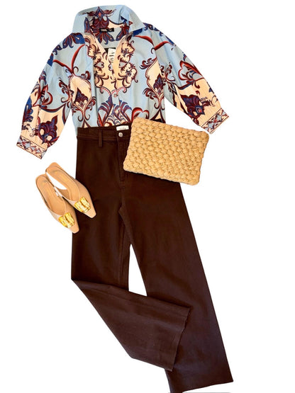 Elsa Printed Top in arabesque by Maude Vivante