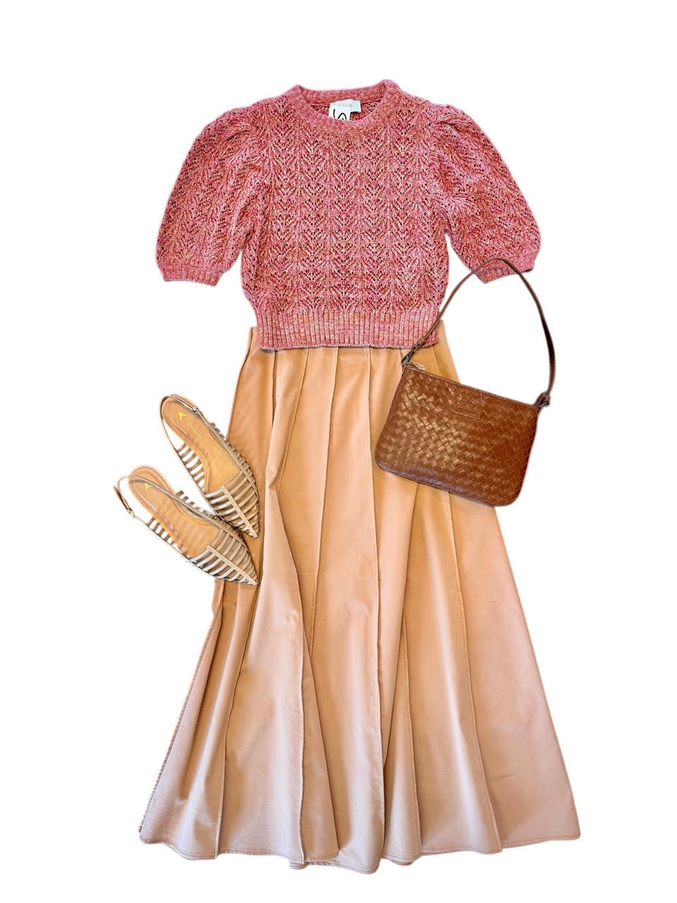 Sonnette Sweater in red bud by Cleobella