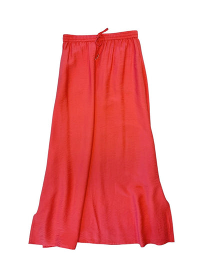 Slub Maxi Skirt in chili red by Esqualo