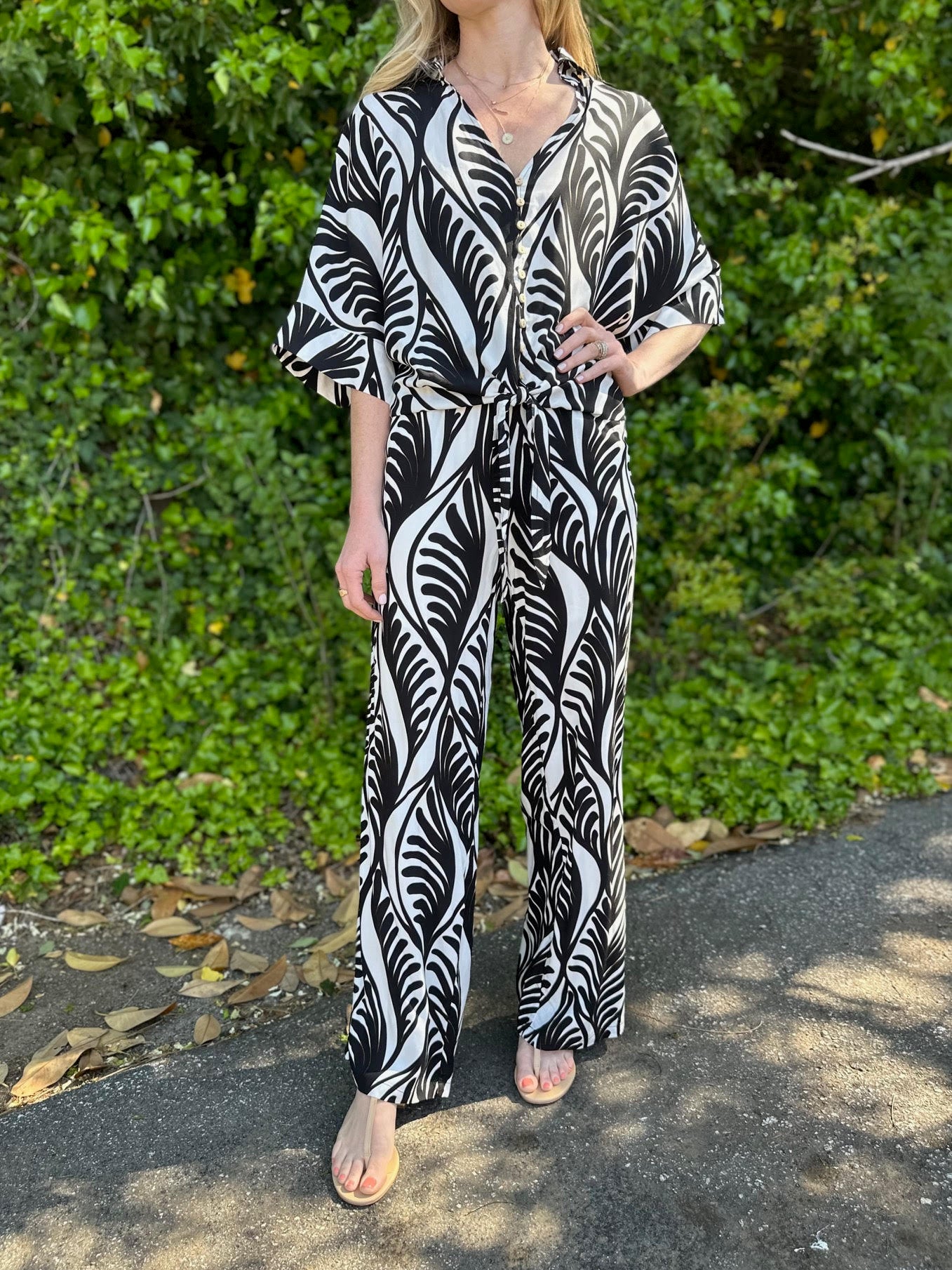 Summer Vibes Trousers black/white by Esqualo