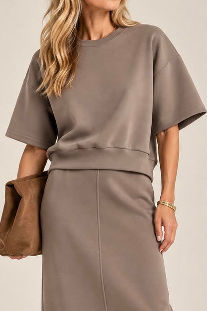 Scuba Top in brown by B-YU