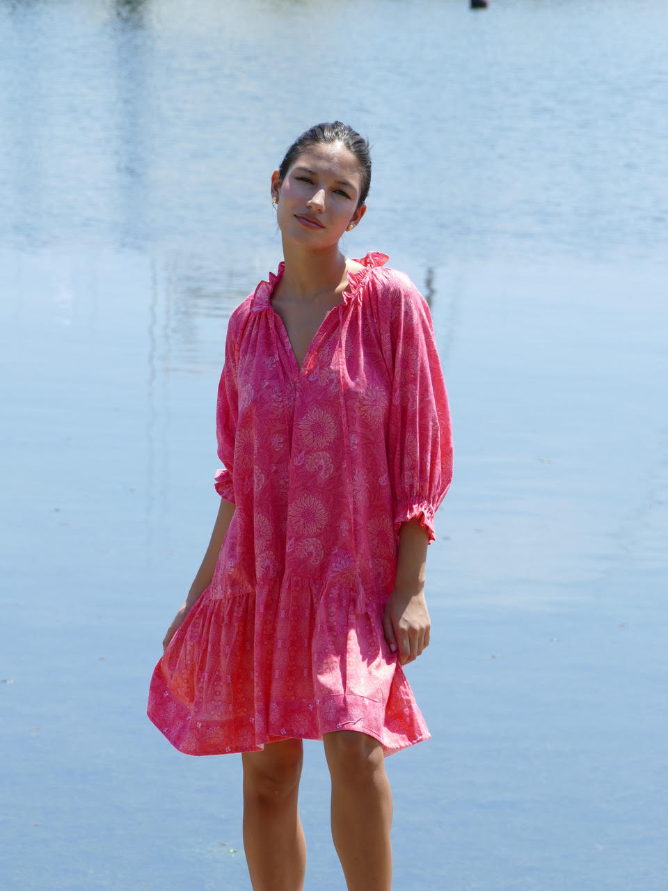 Claire Dress in fruit punch by Bindu