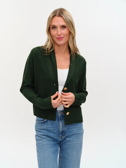 Lynn Knit Blazer in olive by Six Fifty
