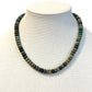 Rondelle 18" Necklace with Small Swivel Clasp in matte green multi by Virtue