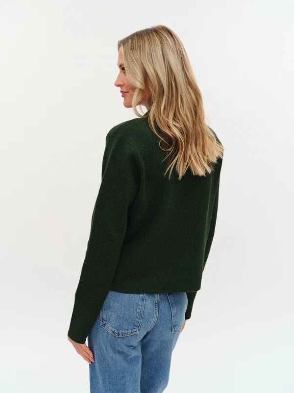 Lynn Knit Blazer in olive by Six Fifty