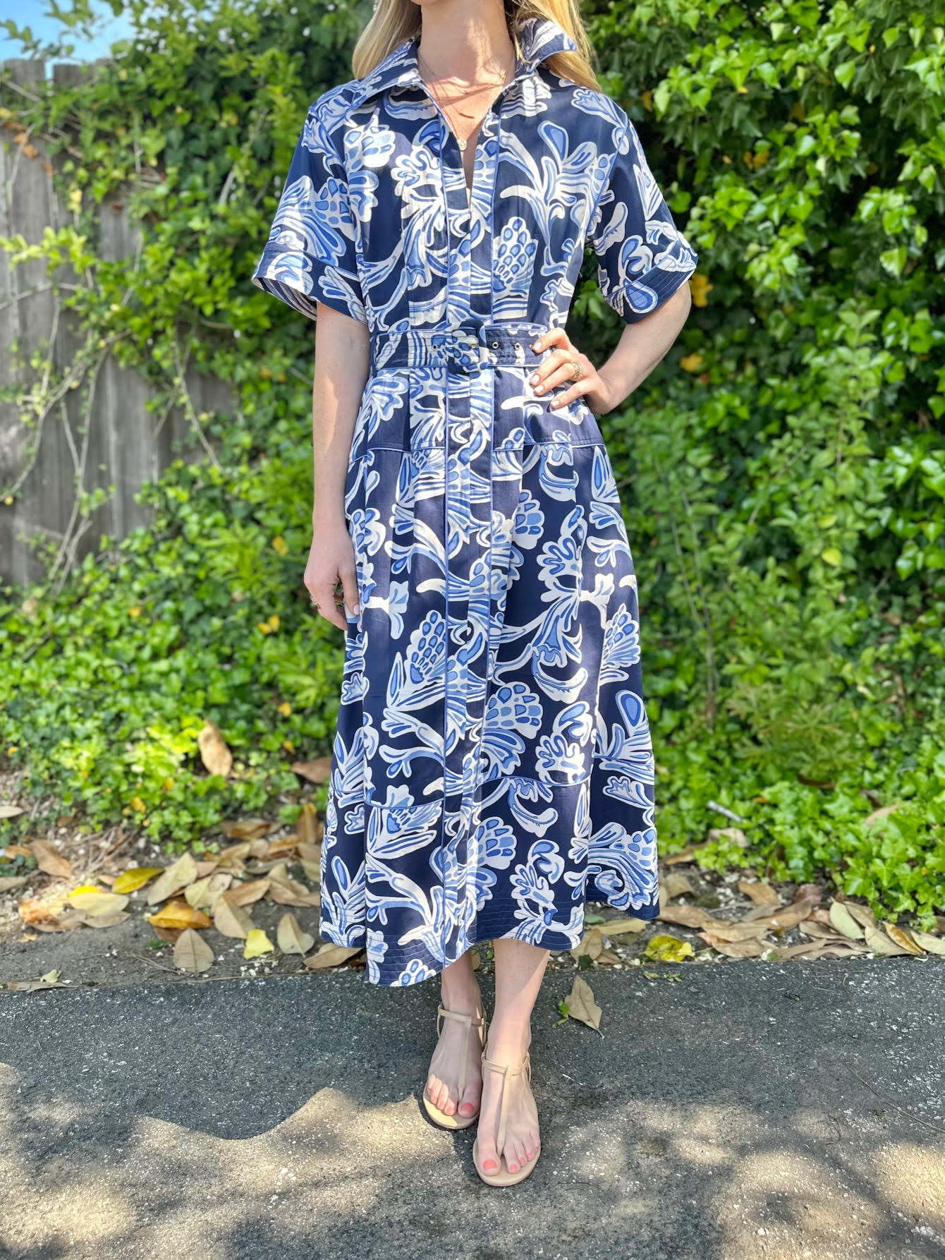 Collins Dress in grand entrance navy by Elizabeth James
