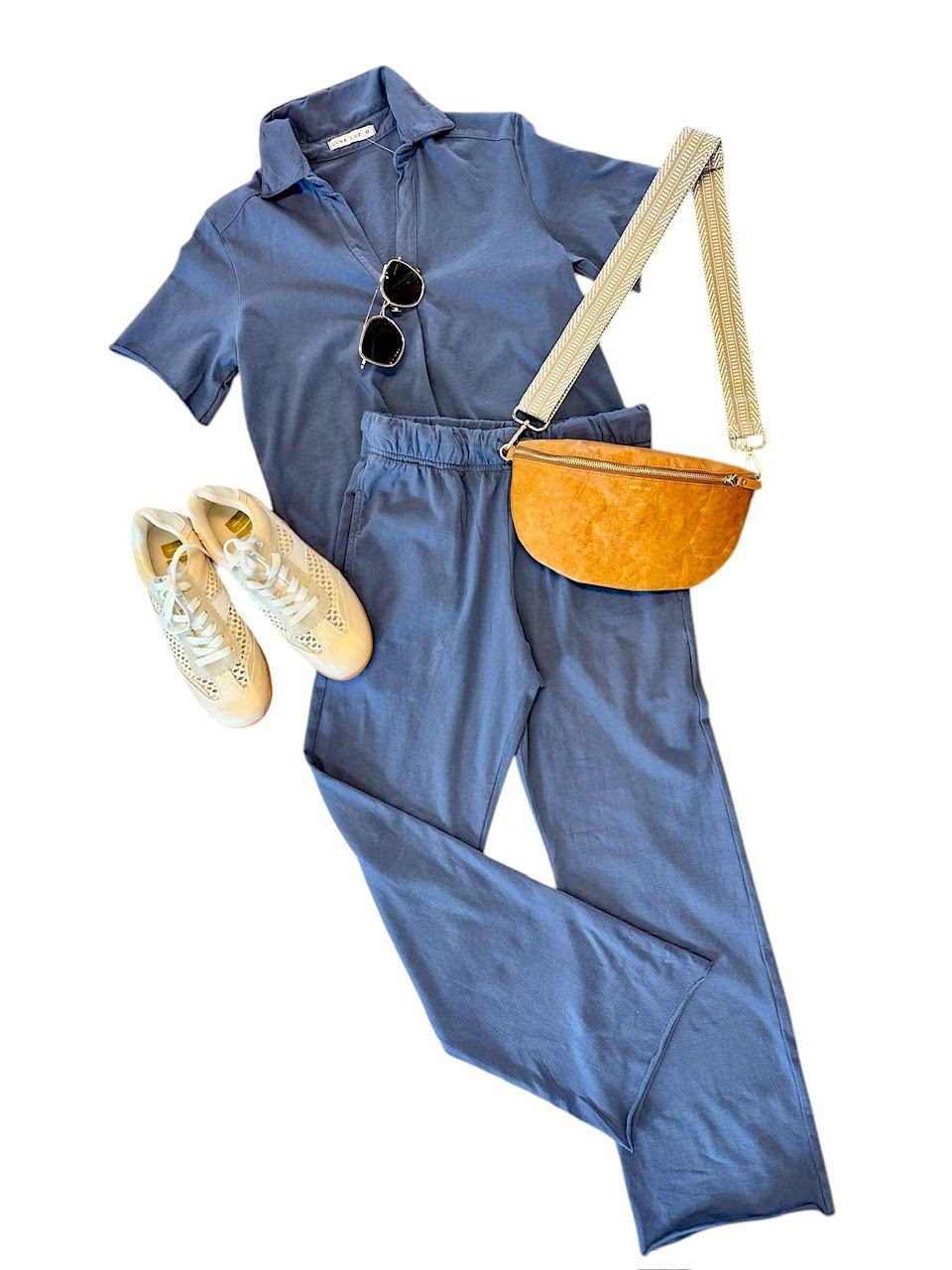Weekend Jersey Ankle Pant in dusk by Luna Luz