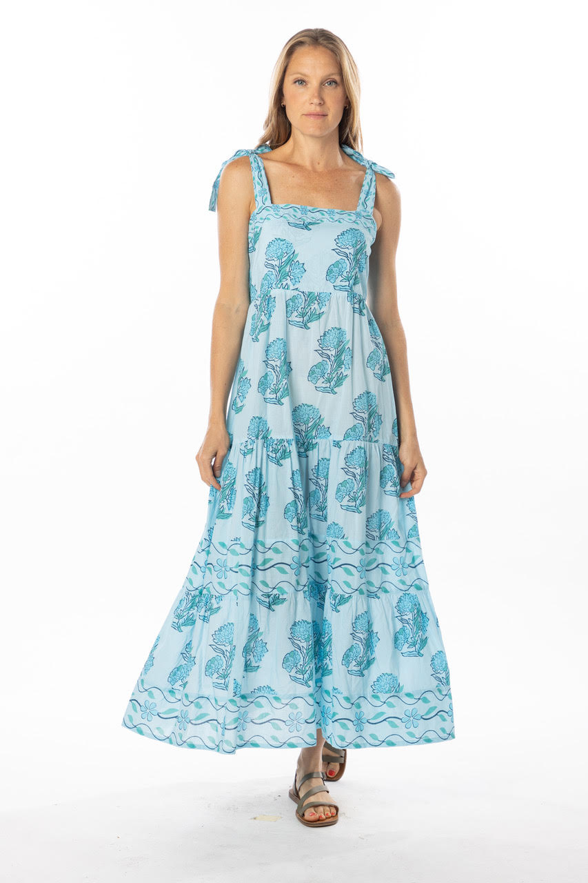 Magnolia Dress in blue lagoon by Bindu