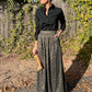 A Line Geo Shine Skirt in black by Beau & Ro