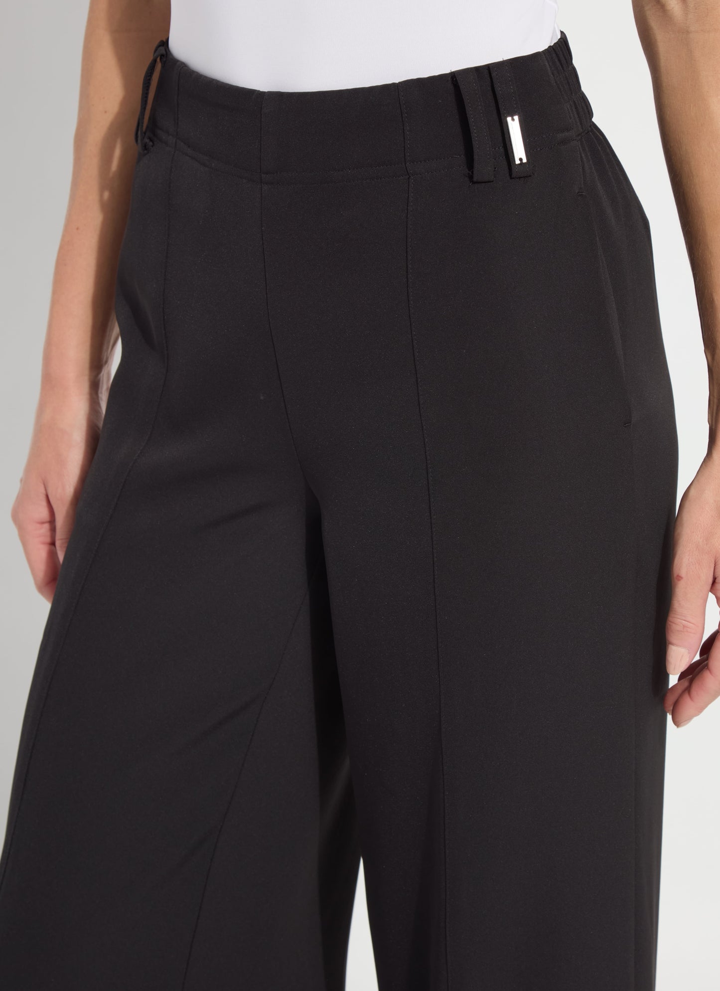 Ellison Elastic Waistband Trouser in black by Lysse
