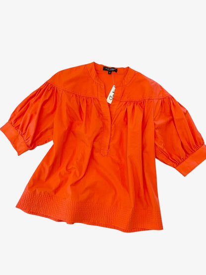 Dory Poplin Top in spicy orange by Velvet Heart
