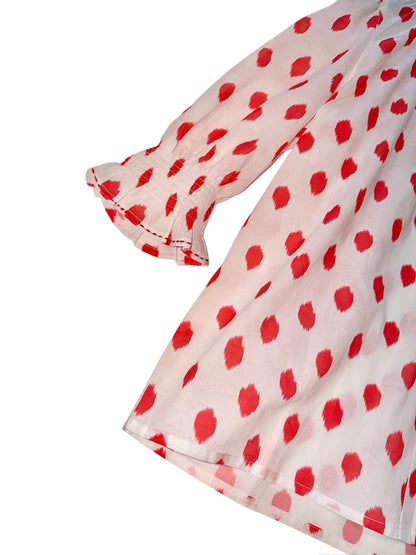 Bergamot Blouse in red dots by Nimo
