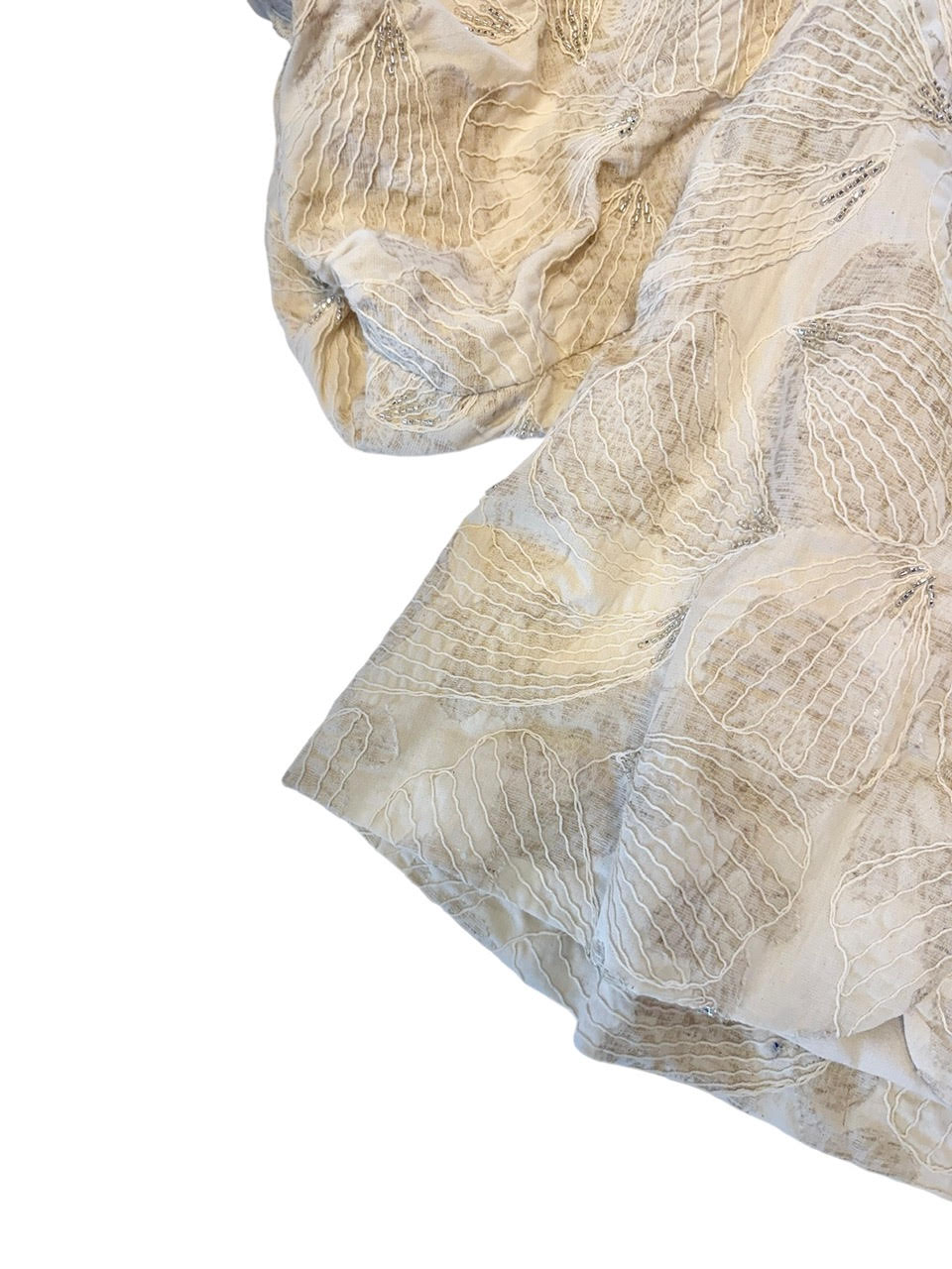 3D Shell Print Top in ecru by Esqualo