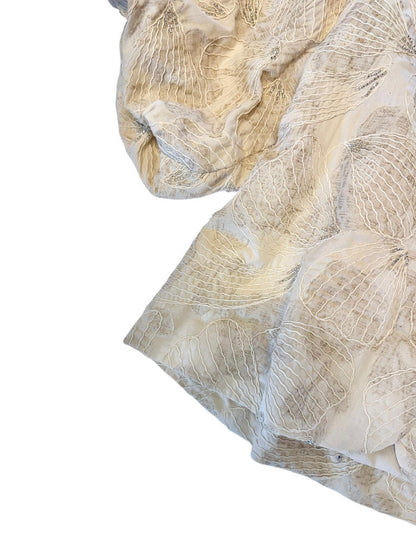 3D Shell Print Top in ecru by Esqualo