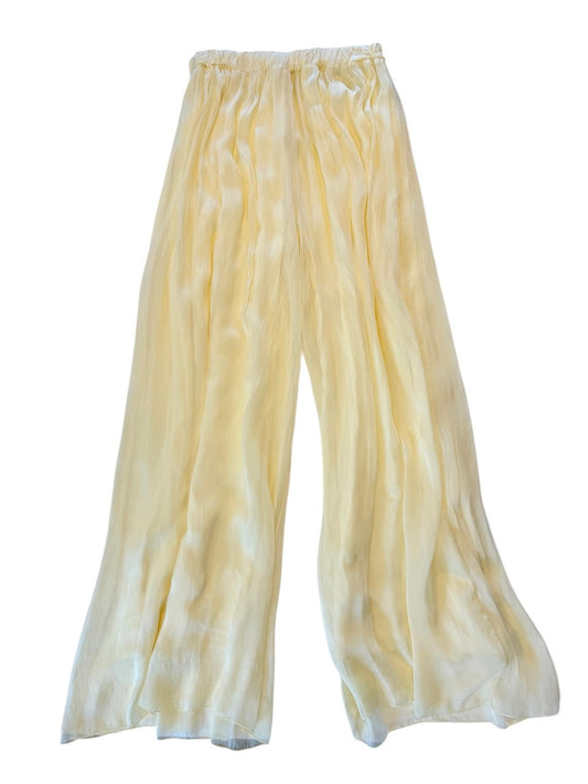 Wide Leg Flowy Pants in canarino by B-YU