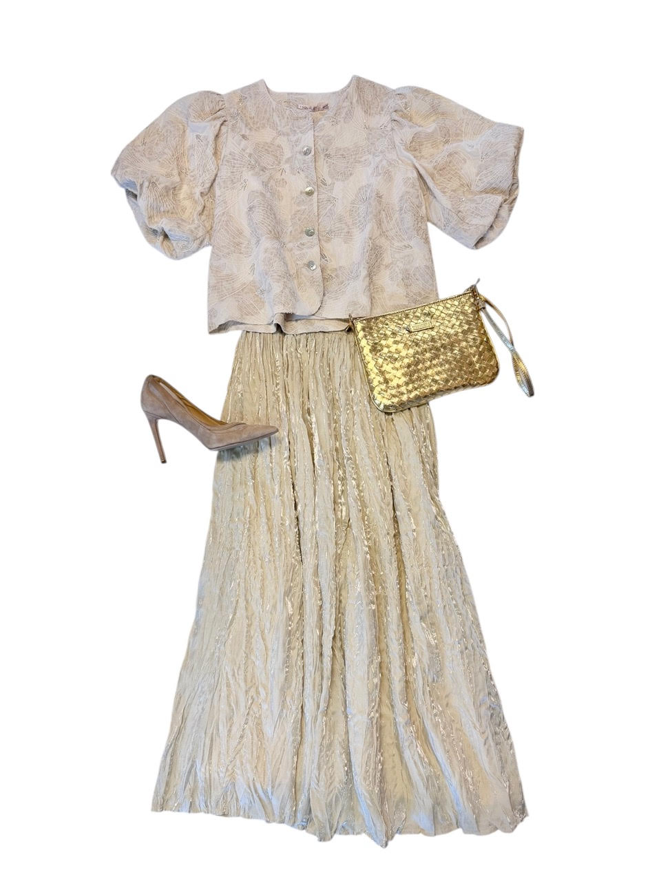 Plisse Skirt in natural by Esqualo