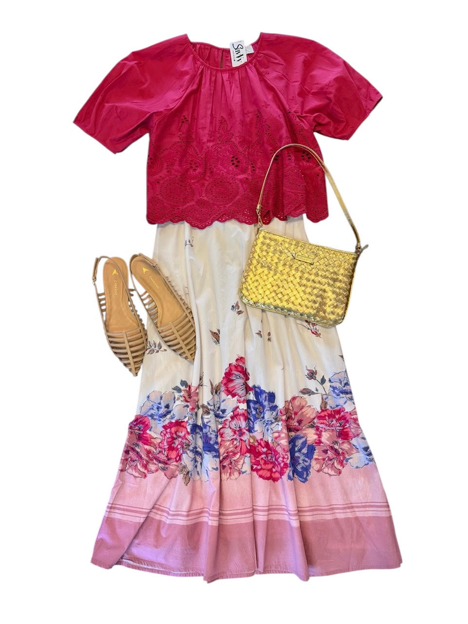 Cerese Top in red bud by Cleobella