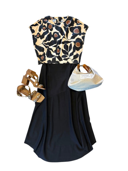 Rita H Top in abstract floral by Grace and Bardot