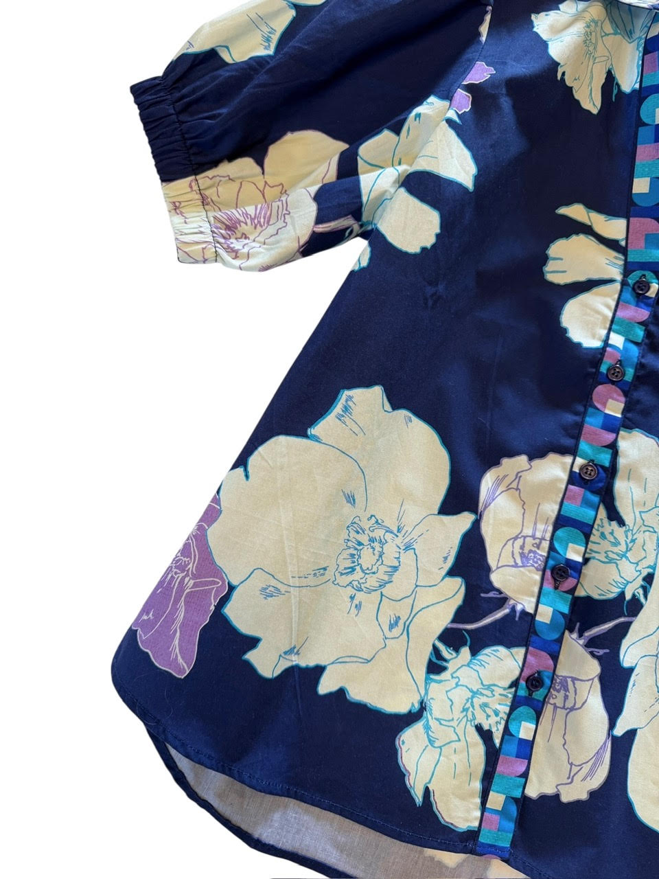 Kate Floral Printed Top in ink by Maude Vivante