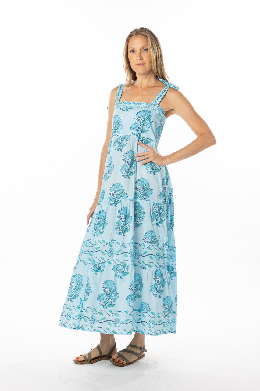 Magnolia Dress in blue lagoon by Bindu