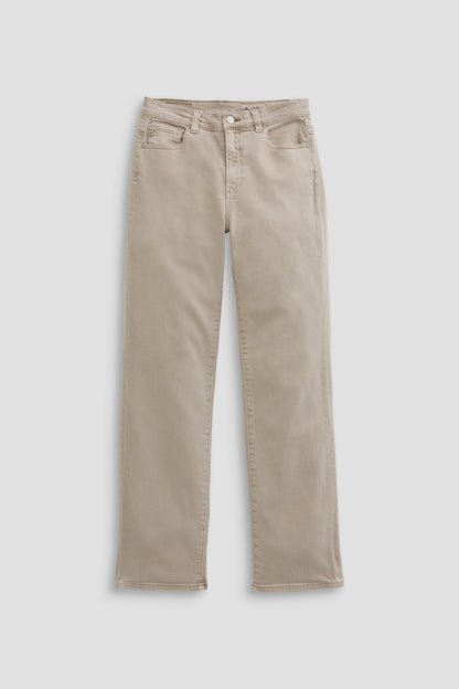 Brinley Mid Rise Straight Leg in sulfur light taupe by AG