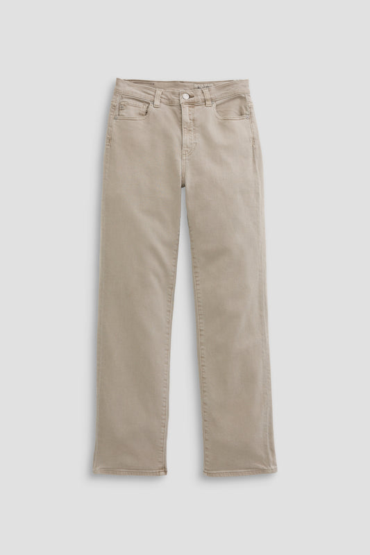 Brinley Mid Rise Straight Leg in sulfur light taupe by AG