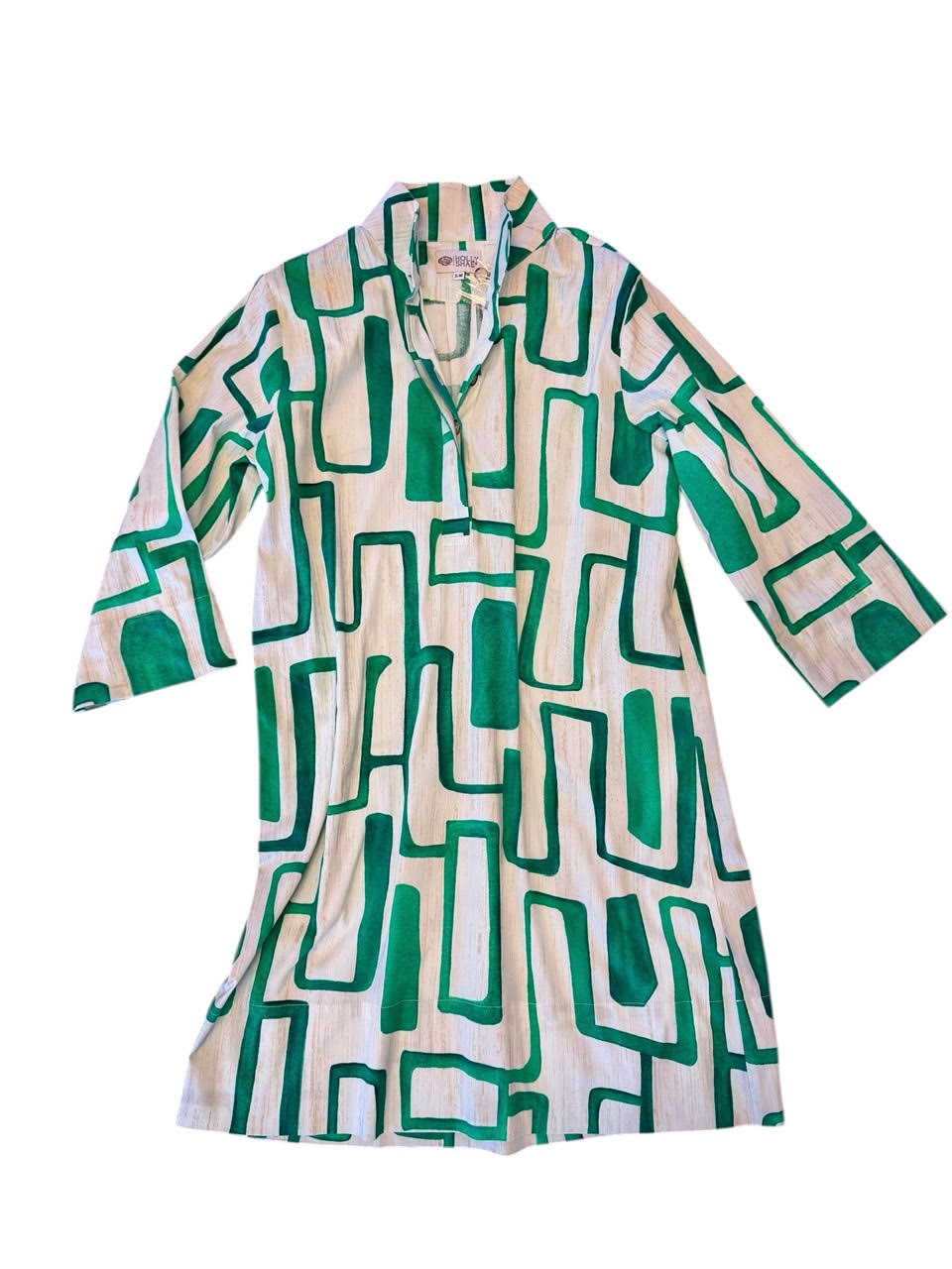 Arden Dress in jade geometric by Holly Shae
