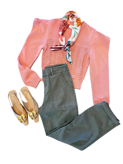 May Sweater in rose tan by Cleobella