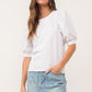Tamryn 3/4 Sleeve Sweatshirt in white by Another Love