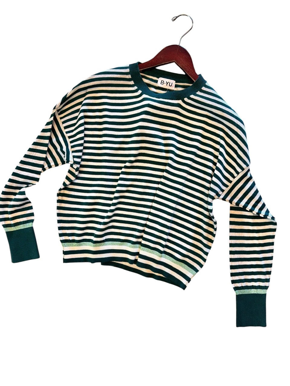 Striped Sweater in green by B-YU