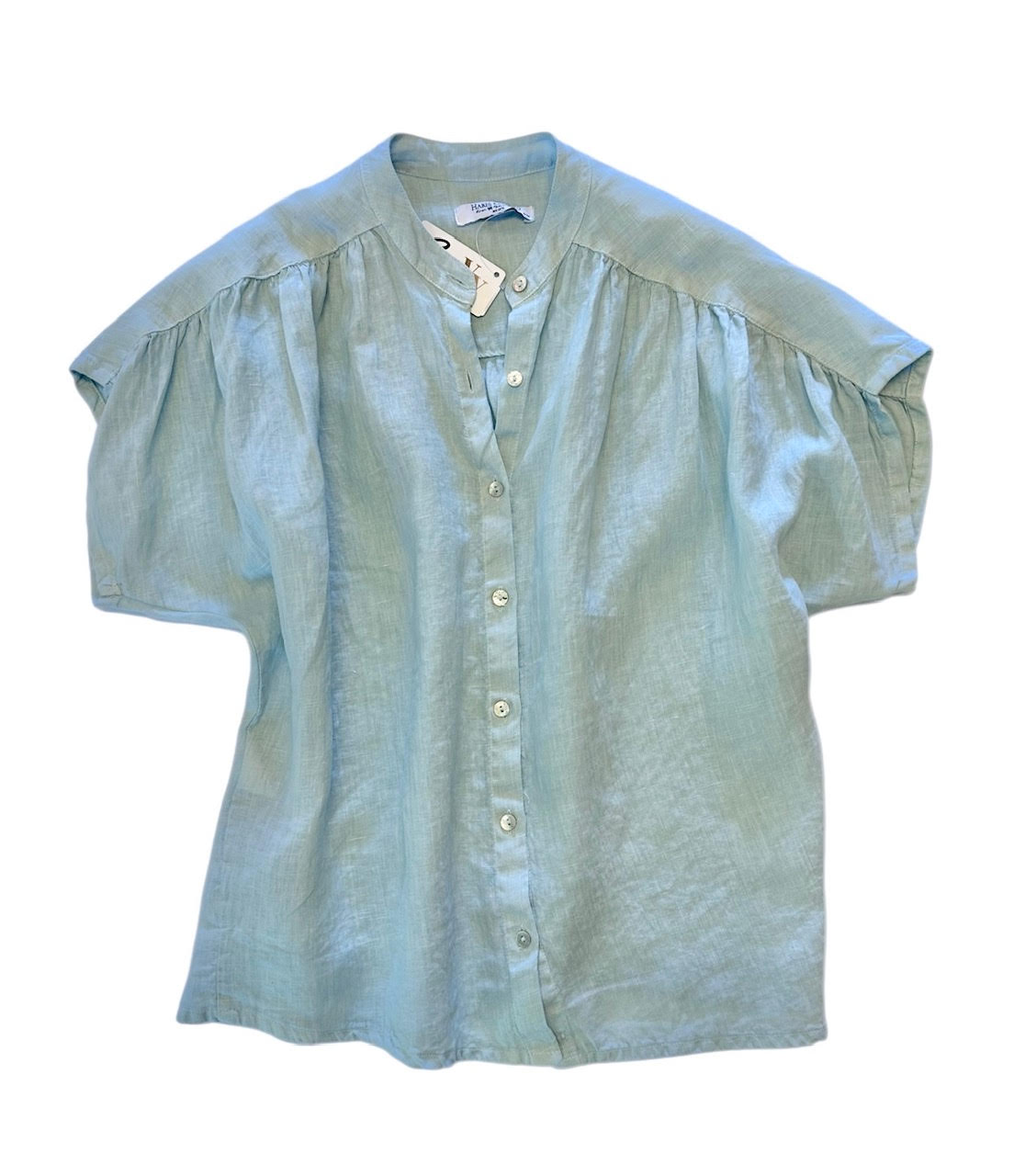 Linen Shirt in ocean air by Haris Cotton