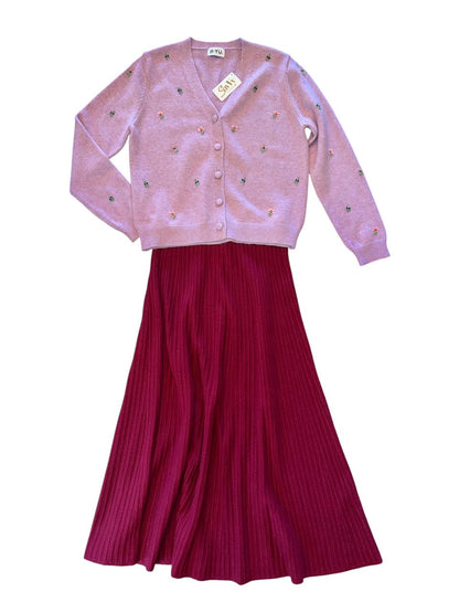 Beaded Cardigan in pink by B-YU