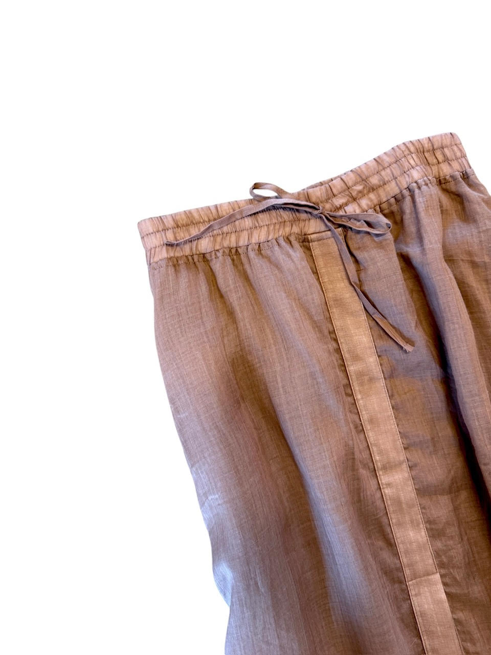 Drawstring Midi Skirt in caramel by Elan