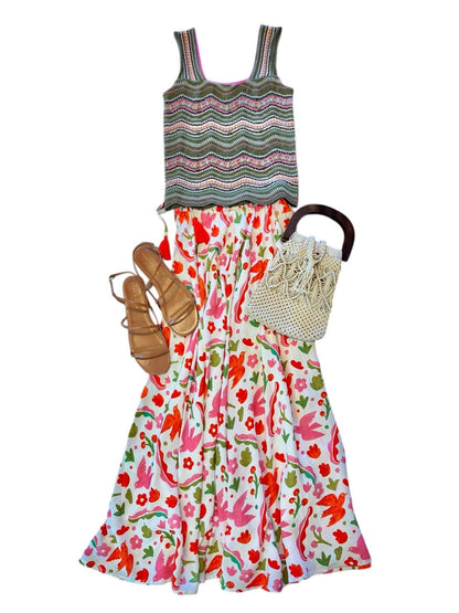 Vanilla Printed Skirt in mexico by Nimo