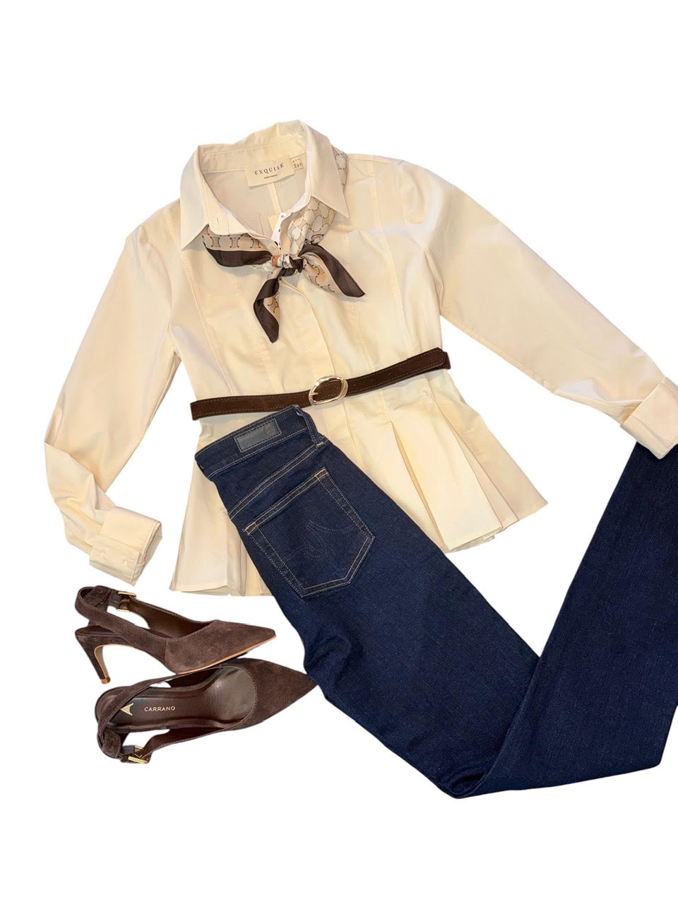 Movela Shirt in ecru by Exquise